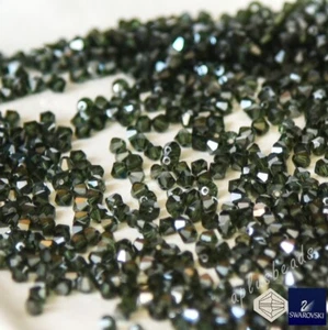 72pcs SWAROVSKI #5301 4mm Bicone Crystal Beads Tourmaline Satin - Picture 1 of 1
