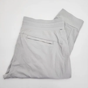 Athleta Trekkie North High Rise Jogger Pant 16 Gray Nylon Zip Pockets Drawstring - Picture 1 of 10