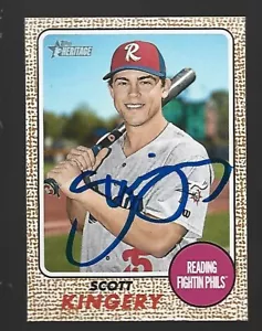 PHILADELPHIA PHILLIES KINGERY SIGNED 2017 TOPPS HERITAGE MINORS ROOKIE CARD - Bild 1 von 1