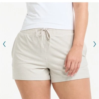 Pantalones Cortos FLX Wander Suave Ocio Para Mujer - Seda Marfil - Medianos - Nueva Etiqueta $35 Foto 1 de 4