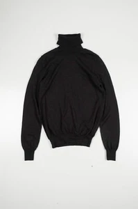 Autentico maglione Moncler grigio scuro collo tartaruga lana taglia S H3645 - Foto 1 di 7