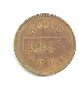 (pgasteelers1) MN, St. Paul - Kohls Bros. * F P * Gettone non in lista bronzo 20,5 mm - Foto 1 di 2