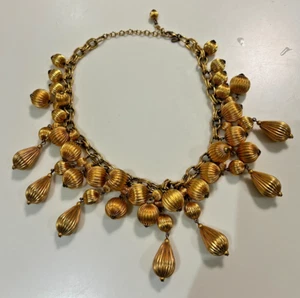 "Collar de colección Yosca lágrima y globo dijes etrusco declaración pasarela 15""-18""" - Imagen 1 de 12