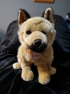 2016 FAO Schwarz Adopt-A-Pets 19"L German Shepherd Sitting Dog Stuffed Plush - Picture 1 of 8