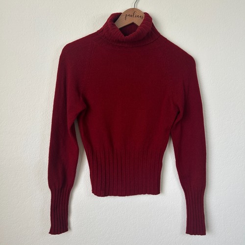 Valentino Boutique Maglione Donna Piccolo Rosso Cashmere Girocollo Top Italiano S