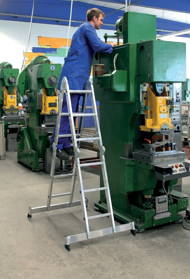 Günzburger Vielzweckleiter 4-teilig mit nivello-Traversen 2x2 + 2x3 Sprossen  - Bild 1 von 1