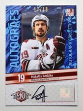 2019-20 KHL Dinamo Riga Autograph #DRG-A15 Mikelis Redlihs 17/18
