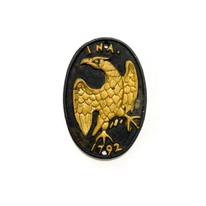 "Fire Mark Insurance Company of North America INA Insegna aquila metallo fuso 1792 3,5" - Foto 1 di 3