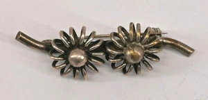 9125508 Silver Filigran-Brosche Flower Blossom Antique Um 1920 - Picture 1 of 3
