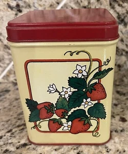 Vintage Strawberry 1983 Nationwide Fund Raiser Tin Canister. Fast Shipping - Picture 1 of 7