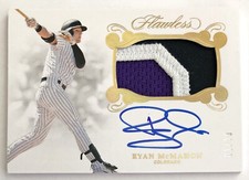 2018 Panini Flawless Ryan McMahon AUTO RC #01/10 Gold 3-Color Patch SSP ON FIRE