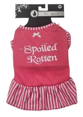 Spoiled Rotten Dog T-Shirt Dress Skirt Halloween Costume 12-17lb Size Medium PNK - Image 1 of 2