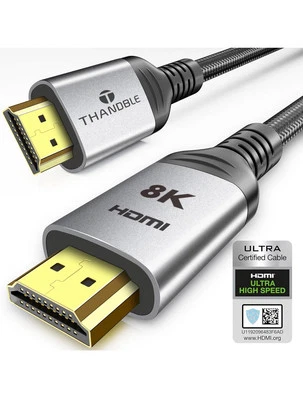 THANDBLE 10K 8K HDMI Cable5FT, Certified Ultra High Speed 48Gbps HDMI 2.1 Cable Cord...