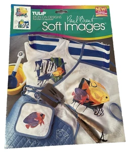 De colección 1995 Tulip Iron-On Diseños por Paul Brent Peces Tropicales Imágenes Suaves Transferencias - Imagen 1 de 2