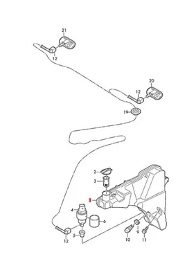 NUEVO OEM 2018-2024 AUDI Q5 SQ5 2.0T PARABRISAS LAVADORA TANQUE LÍQUIDO CONJUNTO 80A955453B Foto 1 de 4