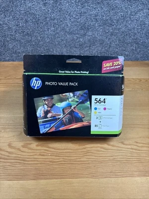 Cartuchos de tinta HP 564 85 hojas papel fotográfico paquete económico nuevo sellado, caducado en 2014 Foto 1 de 4
