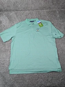 US Open 2006 Shirt Mens 2XL Green Striped Winged Foot Ralph Lauren Polo Golf - Picture 1 of 12