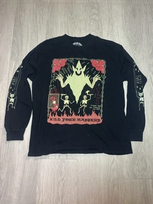 Camiseta Wizard of Barge Manga Larga Mediana, Gráfico Kill Your Masters Talla L Foto 1 de 4
