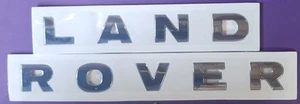 Placa de identificación Land Rover capó delantero LR3 LR4 letras en acabado plateado - Imagen 1 de 2