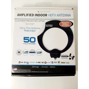 Antennas Direct ClearStream Eclipse Amplified Indoor HDTV Antenna 50 Mile Range - Picture 1 of 2