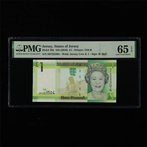 2010 Jersey States of Jersey £1 Pick#32b PMG 65 EPQ Gem UNC - Bild 1 von 4