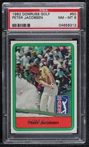 1982 Donruss Golf Stars Peter Jacobsen #50 PSA 8 - Picture 1 of 4