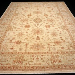 Orient Teppich Ziegler 368 x 280 cm Zigler Beige Sandfarbe Floral Handgeknüpft - Bild 1 von 20