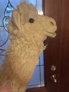 FOLKMANIS PLUSH SHAGGY ALPACA STAGE PUPPET, MOVEABLE MOUTH, 02885 - Picture 1 of 4