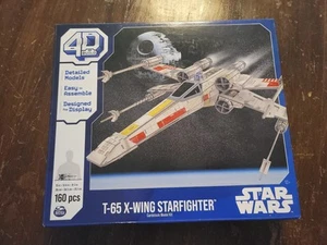 Kit Modelo 3D 4D Construir Star Wars T-65 X Wing Starfighter 160 piezas TOTALMENTE NUEVO - Imagen 1 de 2