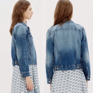 Madewell The Jeansjacke tailliert blau Denim Größe XS - Bild 1 von 9