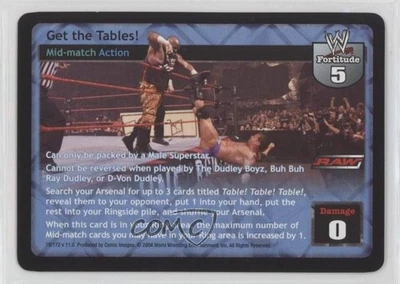 2004 WWE Raw Deal Trading Card Game Expansion 11: Divas Overload Get the Tables! - Image 1 of 2
