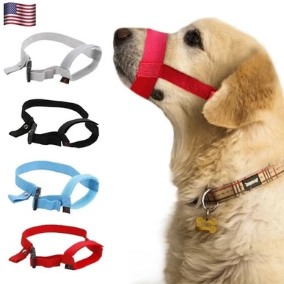 1pc Dog Muzzle Stop Barking Dog Supply Adjusting Straps Anti-bite Mouth Mask - Image 1 of 4