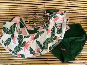 Tempt Me Women’s Swimsuit/ 3 Pcs. 2 Tops (1 NWT) And 1 Bottom. Sz M Flounce Top - Picture 1 of 20