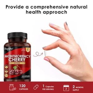 Montmorency-Kirsche Kapseln - Schlaf Und Gelenkunterstützung, Muskelgesundheit - Bild 1 von 12
