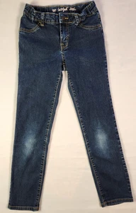 Cat & Jack Jeans Girls Size 10 Straight Skinny Denim Dark Blue - Picture 1 of 7