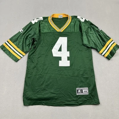 Camiseta deportiva vintage de los Green Bay Packers para hombre grande Brett Favre #4 NFL 1996 L 90s Foto 1 de 4