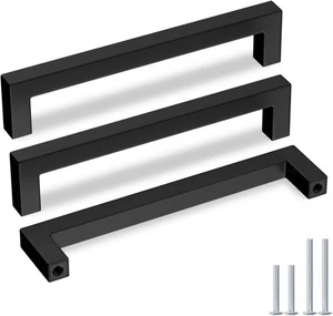 30 Stück 6-1/4 Zoll Schwarz Schrankgriffe Küchenschränke Griffe Matt Schwarz Kommode - Bild 1 von 7