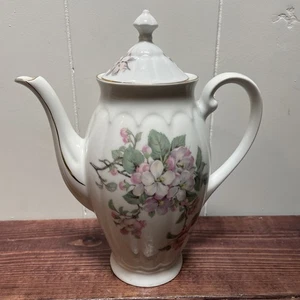 Vintage Schumann Bavaria Apple Blossom Coffee Pot 10.25” - Bild 1 von 10