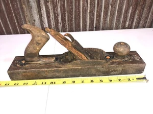 ANTIQUE 15" Stanley Wood Block Transitional Hand Plane Bailey - Picture 1 of 11