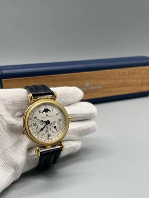 JACQUES LEMANS AUTOMATIC HERRENUHR MIT MONDPHASE REF. 776 - VERGOLDET - MIT BOX - Bild 1 von 4