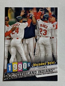 2020 Topps Decades Best Series 2 Teams Black /299 Cleveland Indians #DB-73