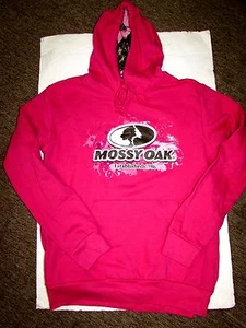 Women's Mossy Oak Hot Pink Hooded Pullover Sweatshirt- Small (4/6) - Picture 1 of 6