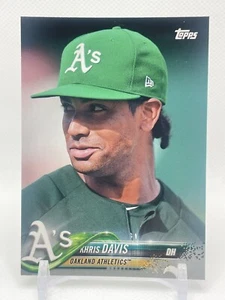 Tarjeta promocional 2018 Topps X New Era KHRIS DAVIS variación fotográfica SP #24 - Imagen 1 de 2