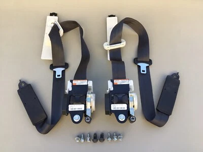 Juego de cinturones de seguridad delanteros para conductor pasajero Honda CR-V 2014 negro OEM Foto 1 de 4