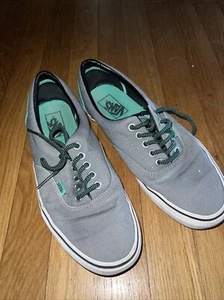 Rare scarpe Vans Off Wall uomo taglia 8,5 donna 10 sneaker stringate verde grigio - Foto 1 di 24