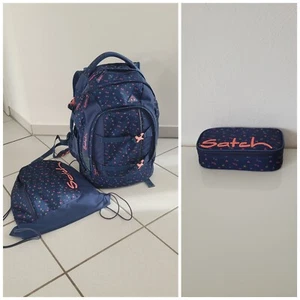 Satch Schulrucksack Set inkl. Turnbeutel & Mäppchen dunkelblau - Bild 1 von 13