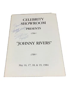 Menú firmado con autógrafo Johnny Rivers, PSA/DNA grado 8 casi como nuevo-como nuevo - Imagen 1 de 8
