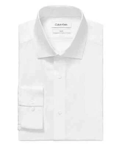 Calvin Klein Men's Slim Fit Wrinkle Free Dress Shirt White Pick Size - Picture 1 of 1