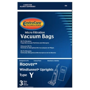 Hoover Type Y Vacuum Bags By Envirocare **Fits Hoover Wind Tunnel Upright Vacs - Picture 1 of 2