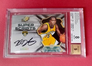 2007-08 SPX KEVIN DURANT ROOKIE AUTO SUPER SCIRIPS BGS 8 AUTOGRAPH 9 SONICS 🤩 - Picture 1 of 3